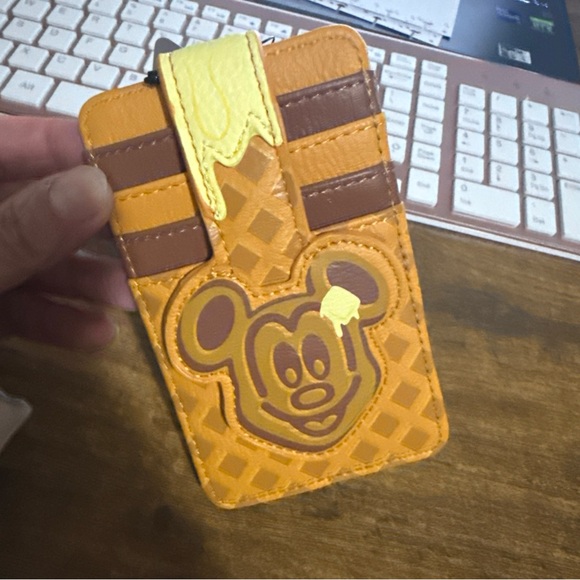 Loungefly Mickey Waffle with Butter Mickey Wallet Card Holder - Picture 3 of 3